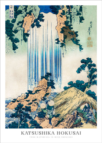 Yoro Waterfall in Mino Province - Katsushika Hokusai Poster