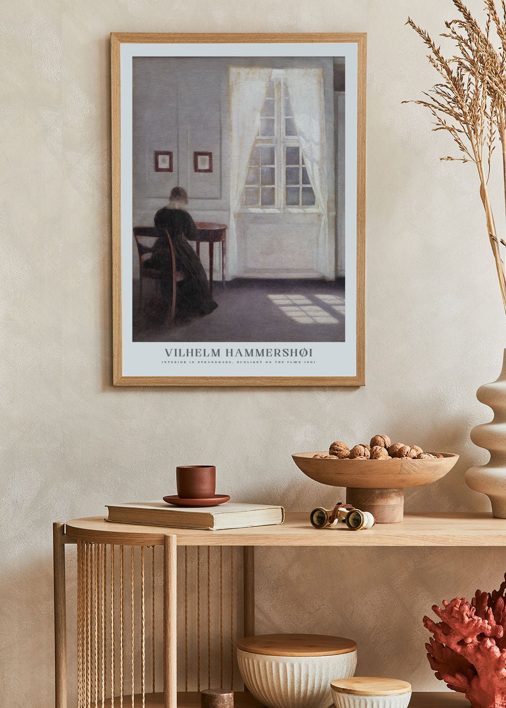 Interior in Strandgade Sunlight on the Floor - Vilhelm Hammershoi - shop_name