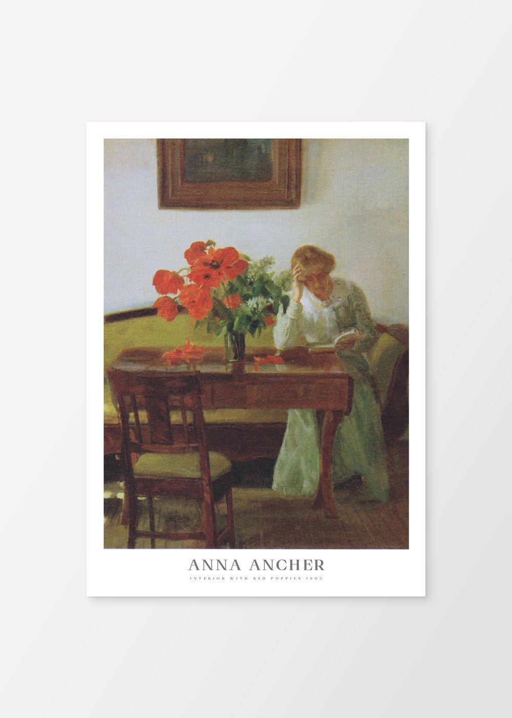 Interior with Red Poppies - Anna Ancher - #shop_name