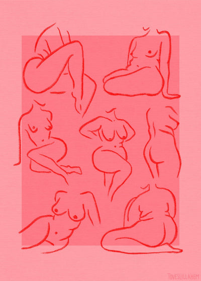 Kroppar Rosa Poster