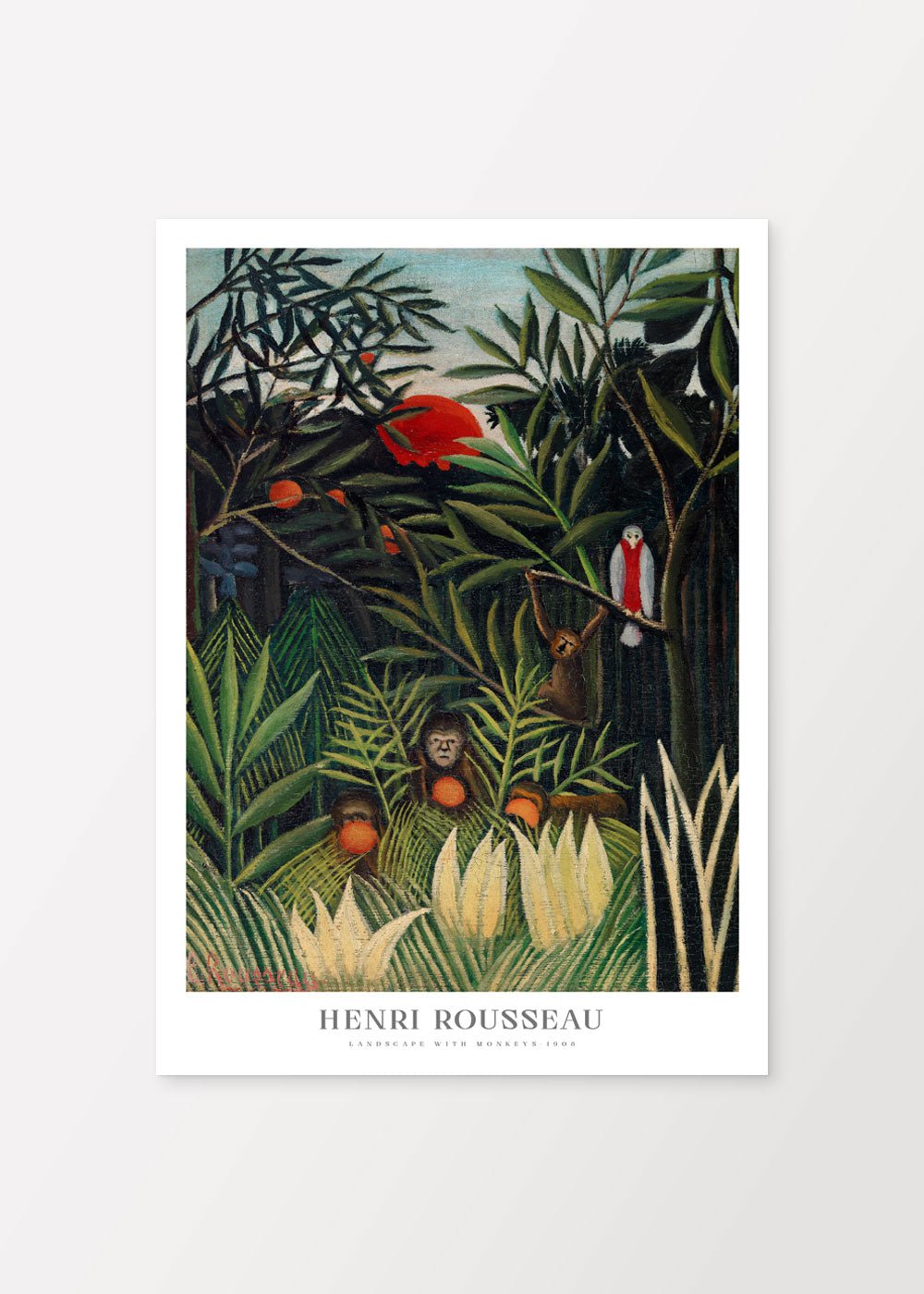 Landscape with Monkeys Poster - Henri Rousseau - #shop_name