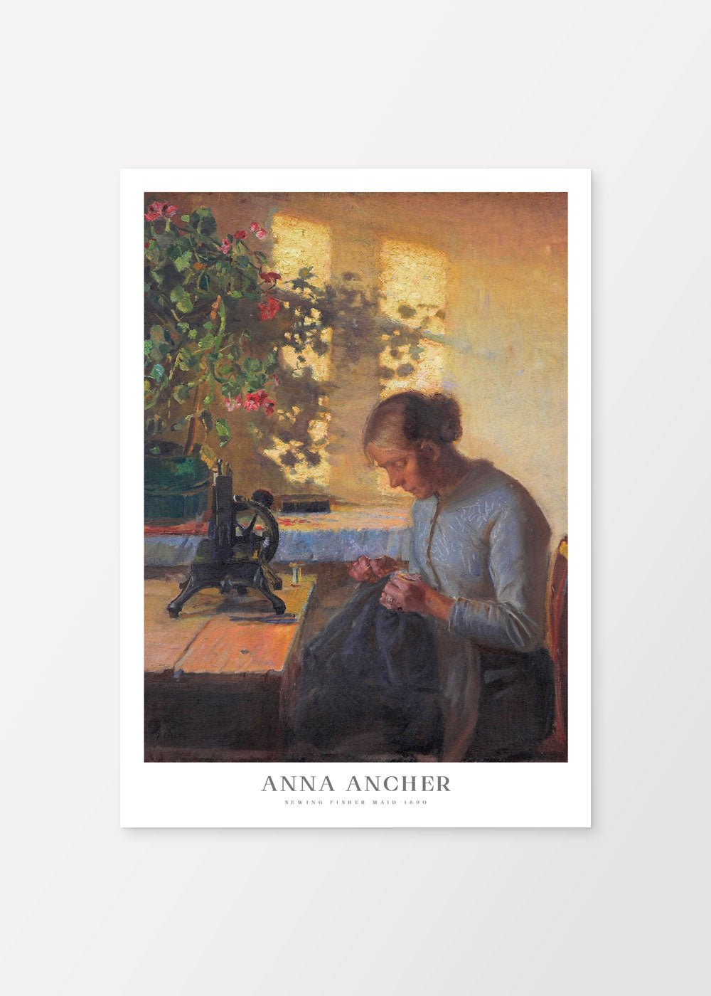 Sewing Fisher Maid - Anna Ancher - #shop_name