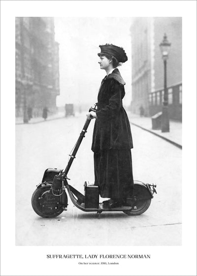 Suffragette on scooter Poster