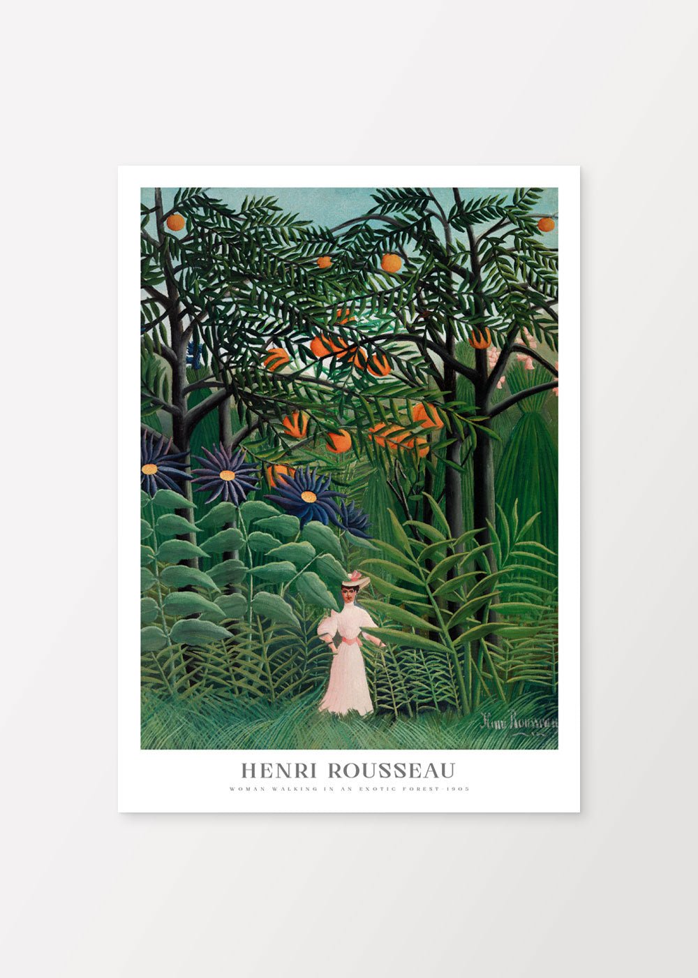 Woman Walking in an Exotic Forest - Henri Rousseau - #shop_name