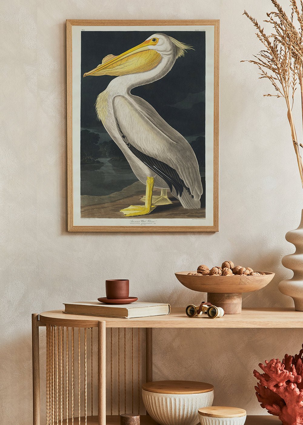 Amerikanischer Weißpelikan - John James Audubon Poster