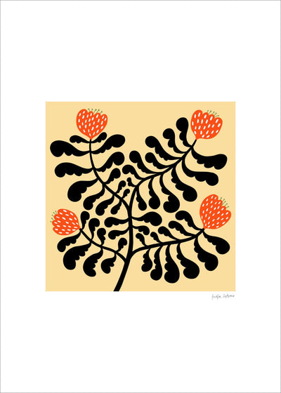 Blumengelbes Poster