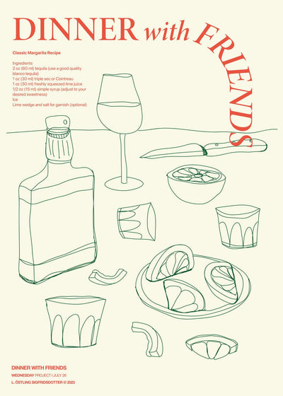 Dinner with friends köksposter