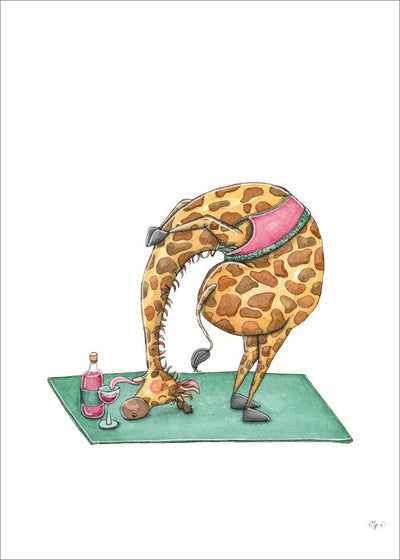 Giraffen-Yoga-Plakat