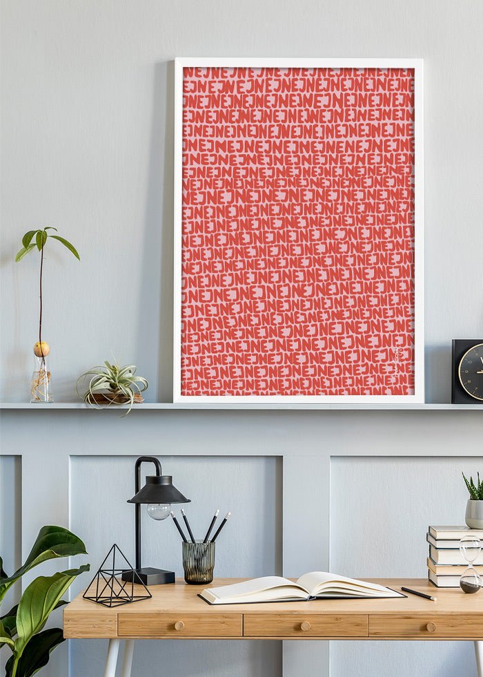 Nein, nein, nein - rosa Poster