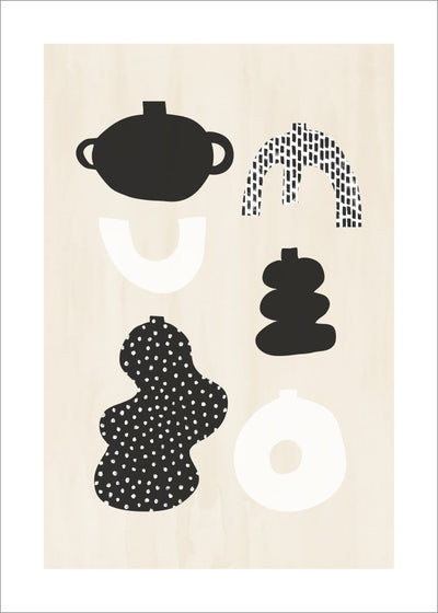 No31 - Abstract Vases -juliste