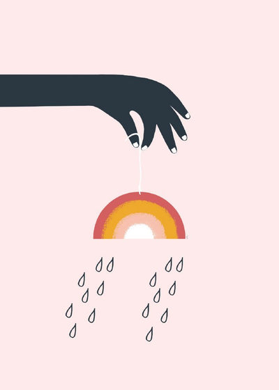 Rainbow Rain Poster