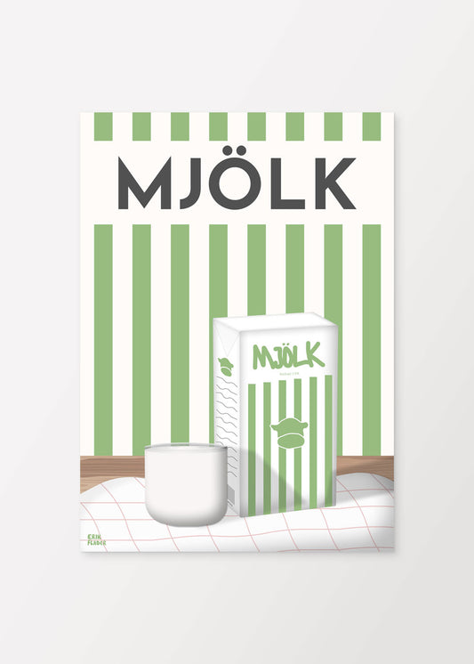 Grön Mjölk Poster