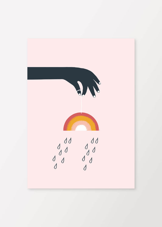 Rainbow Rain Poster