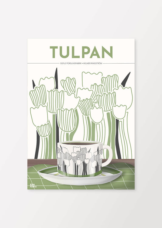 Tulpan Gefle Kaffekopp Poster