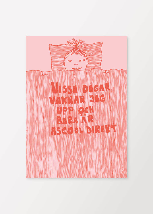 Ascool Direkt - Rosaröd Poster