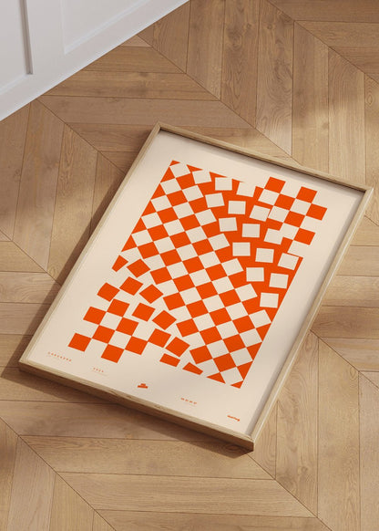 Checkers Orange Poster - #shop_name