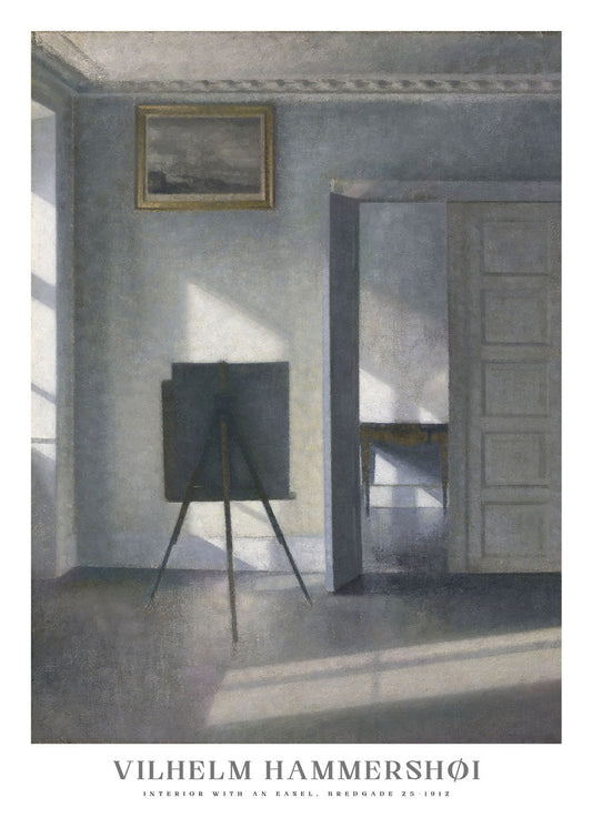 Interior with an Easel Bredgade 25 - Vilhelm Hammershoi - shop_name