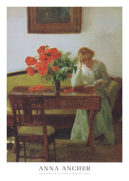 Interior with Red Poppies - Anna Ancher - shop_name