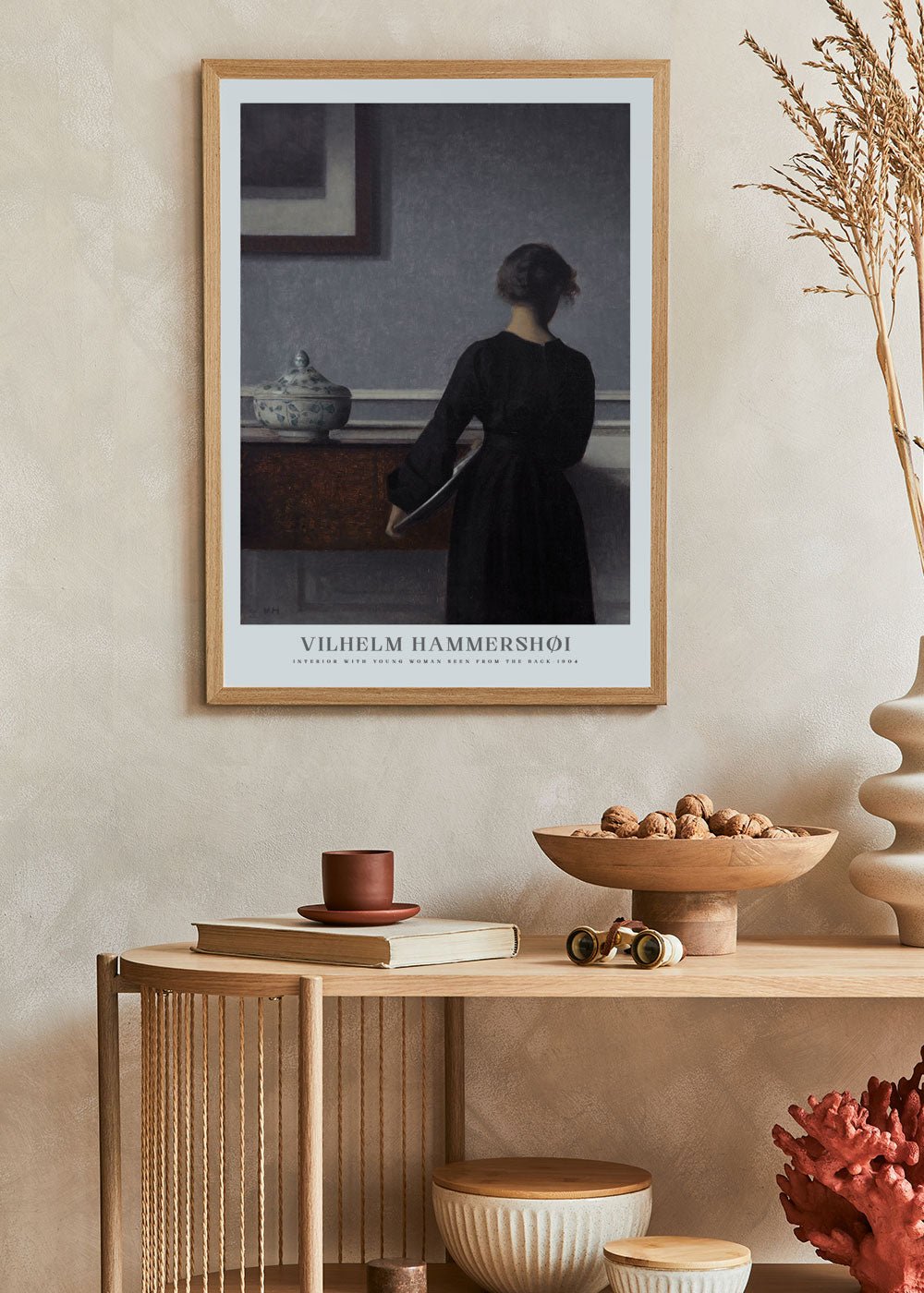Interior with Young Woman Seen from the Back - Vilhelm Hammershoi - shop_name