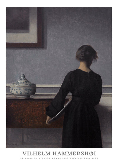 Interior with Young Woman Seen from the Back - Vilhelm Hammershoi
