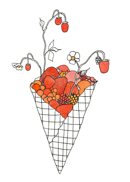 Jordgubbsglass Poster - shop_name