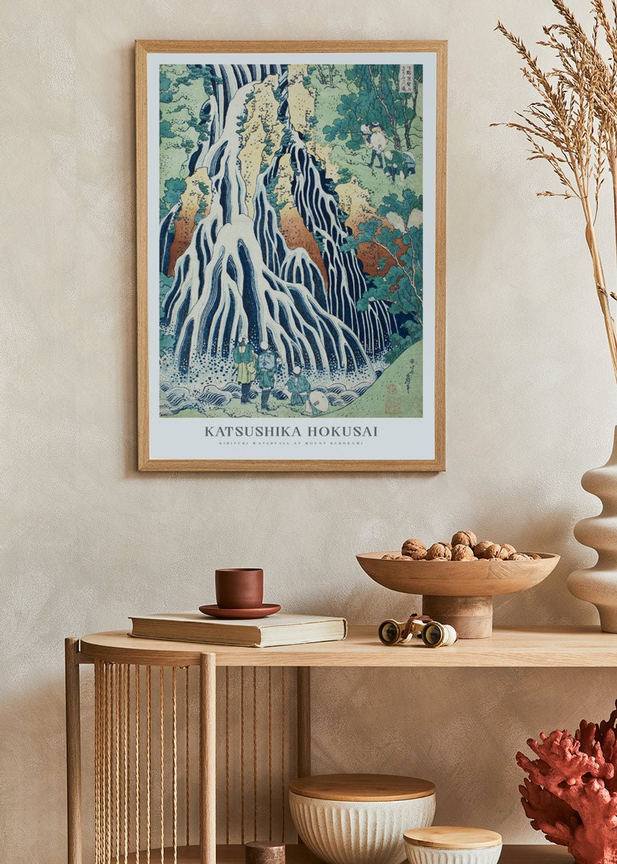 Kirifuri Waterfall at Mount Kurokami in Shimotsuke province - Katsushika Hokusai - #shop_name