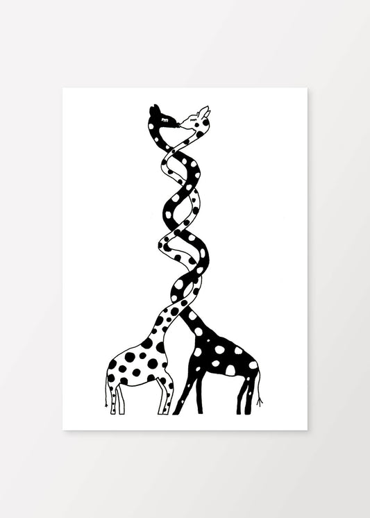 Giraffen-Plakat umarmen