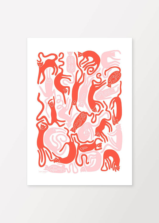 Nöjda Katter Poster - #shop_name