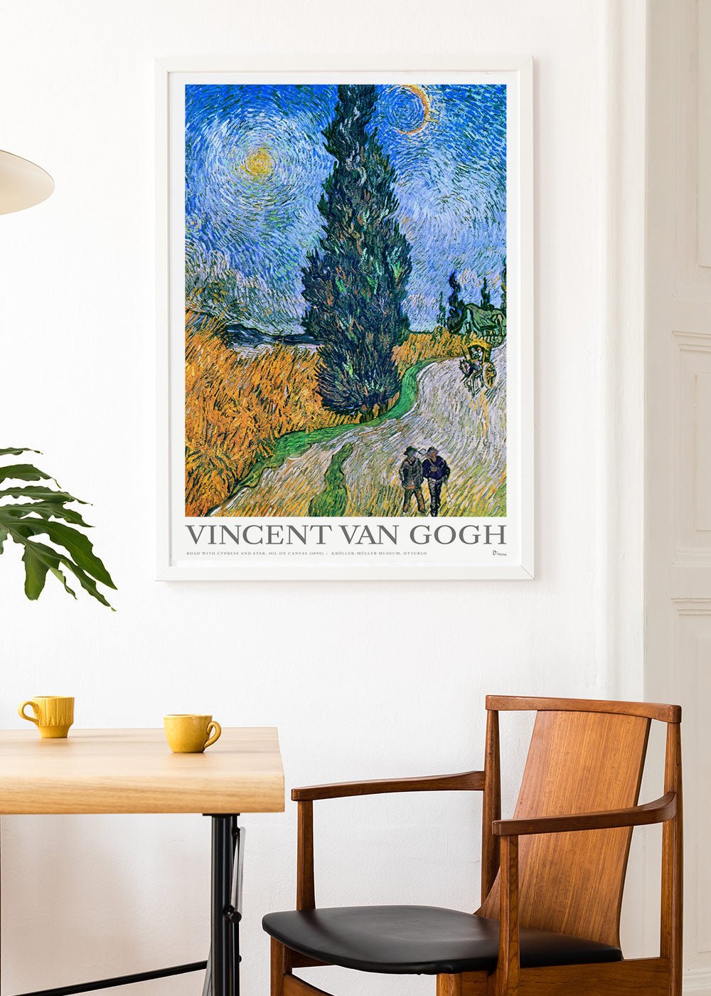 Road with cypress and star - shop_name