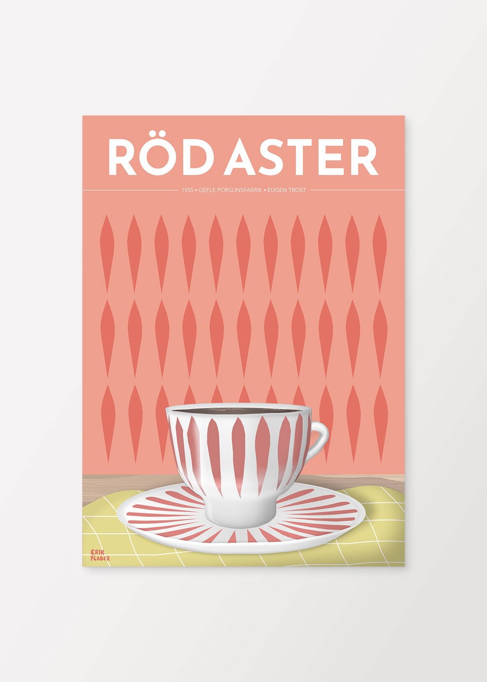 Röd Aster Kaffekopp Poster – Posters - SoPosters.com
