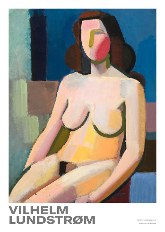 Seated Female Nude Poster - shop_name