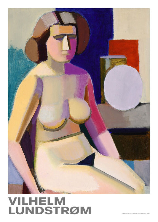 Seated Model in a Studio Setting Poster - shop_name