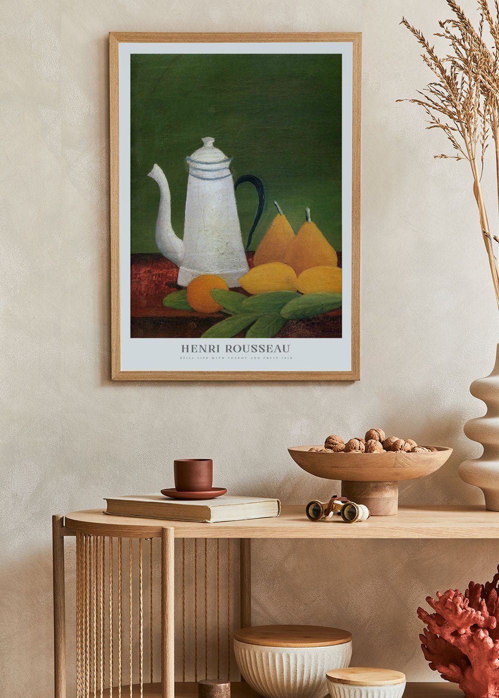 Still Life with Fruit and Teapot Poster - Henri Rousseau - shop_name