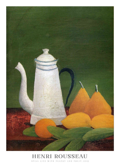 Still Life with Fruit and Teapot Poster - Henri Rousseau