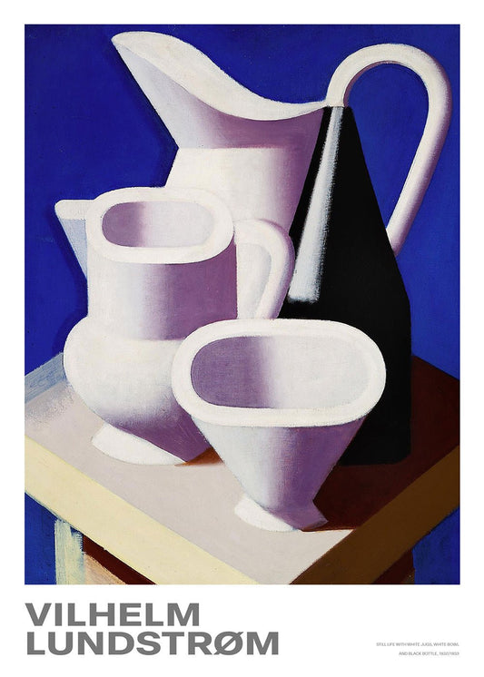 Still Life with White Jugs, White Bowl and Black Bottle - shop_name