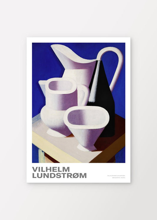 Still Life with White Jugs, White Bowl and Black Bottle - shop_name