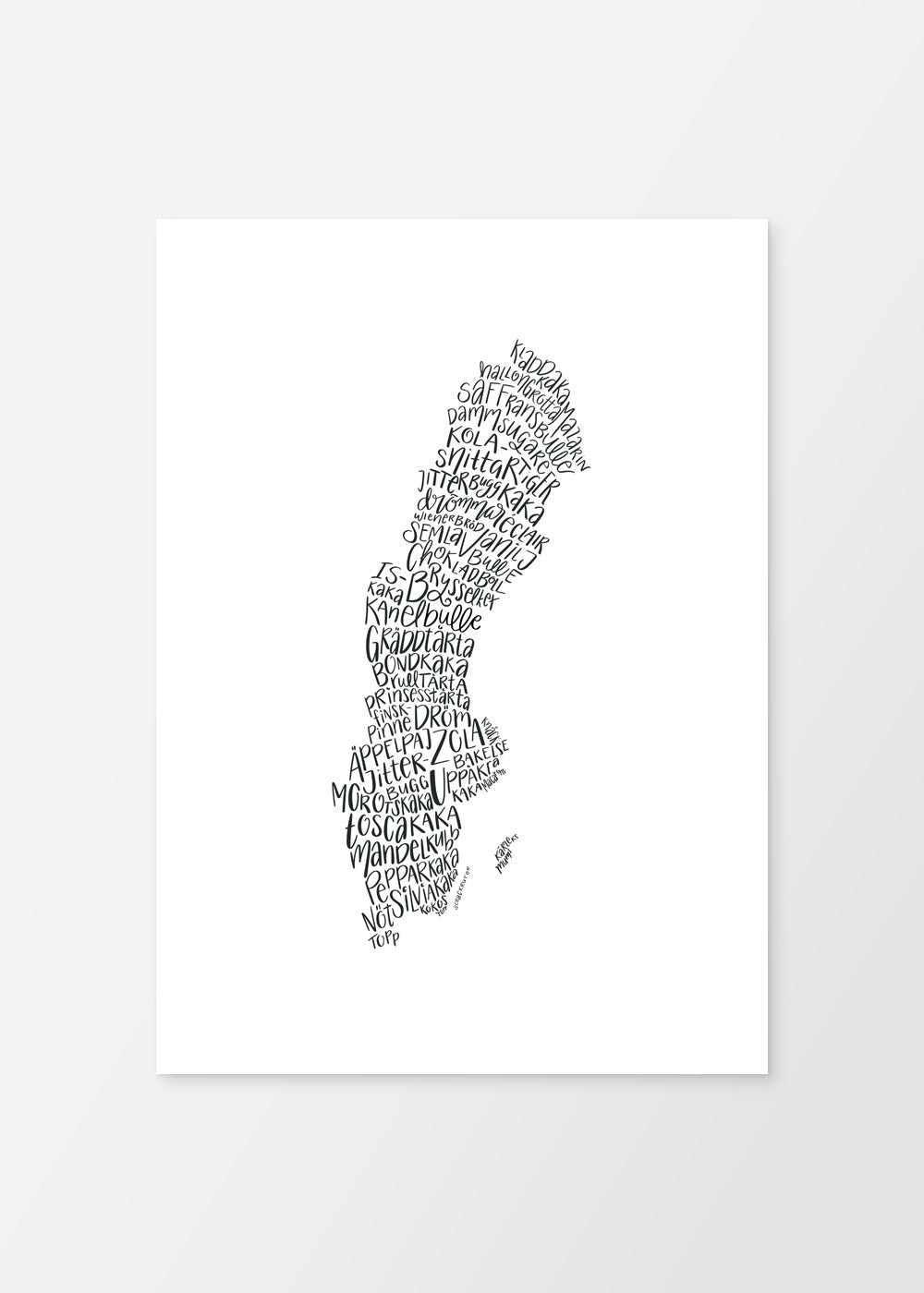 Sverige Fikakarta Poster - shop_name