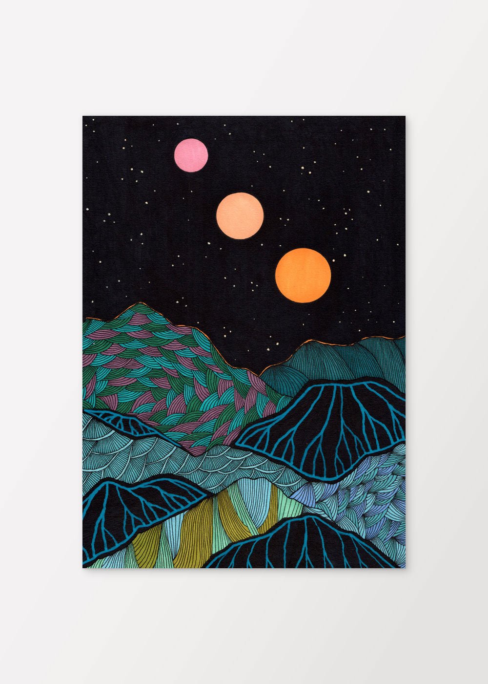 Three Moons Poster - #shop_name