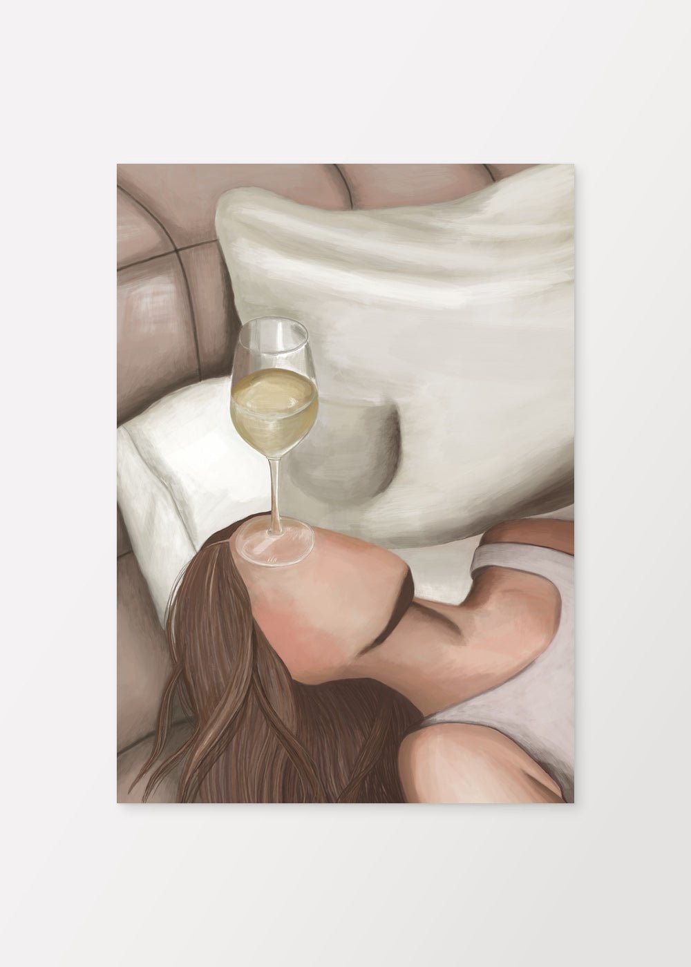 Vinglas på huvudet Poster - shop_name