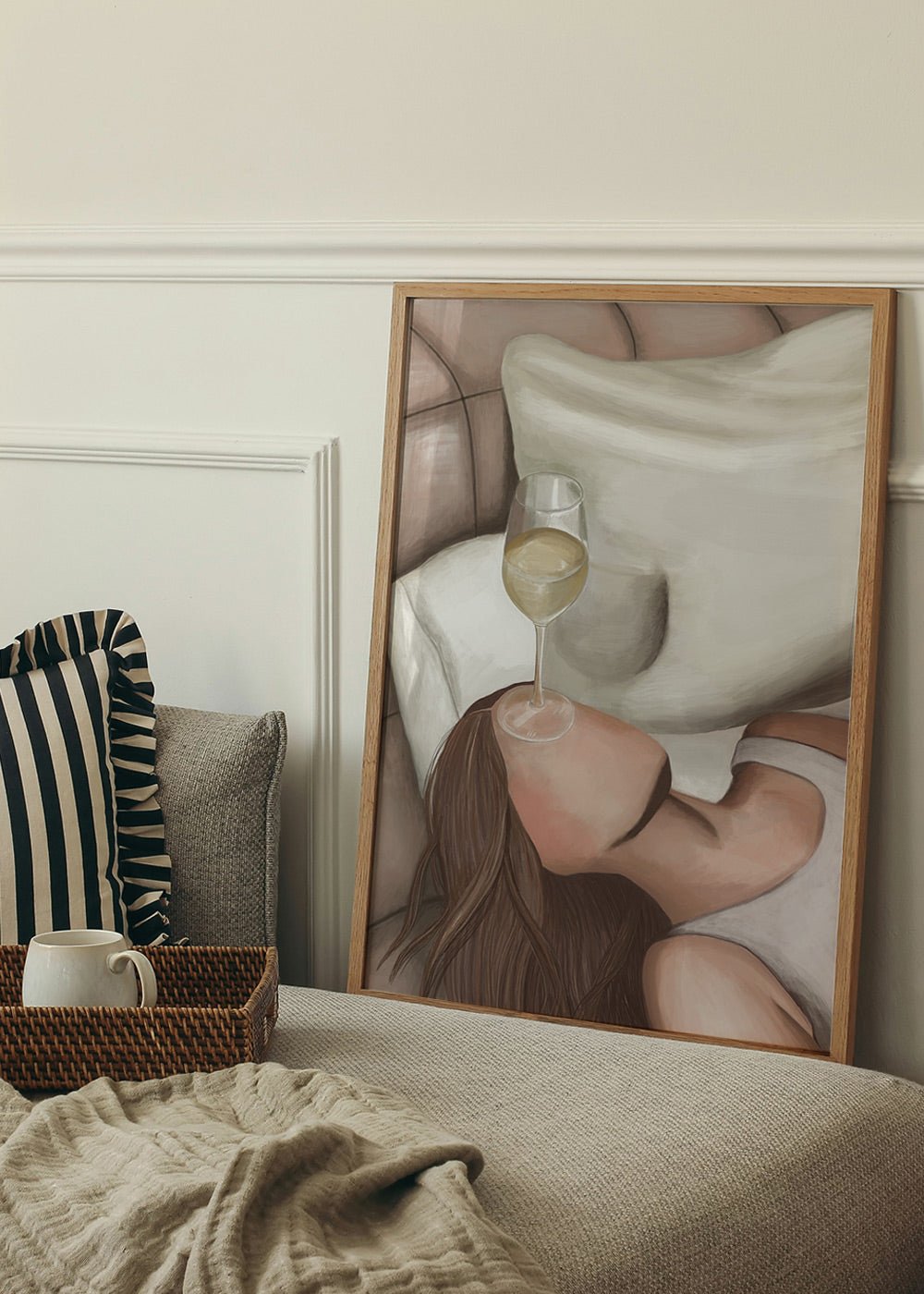 Vinglas på huvudet Poster - shop_name