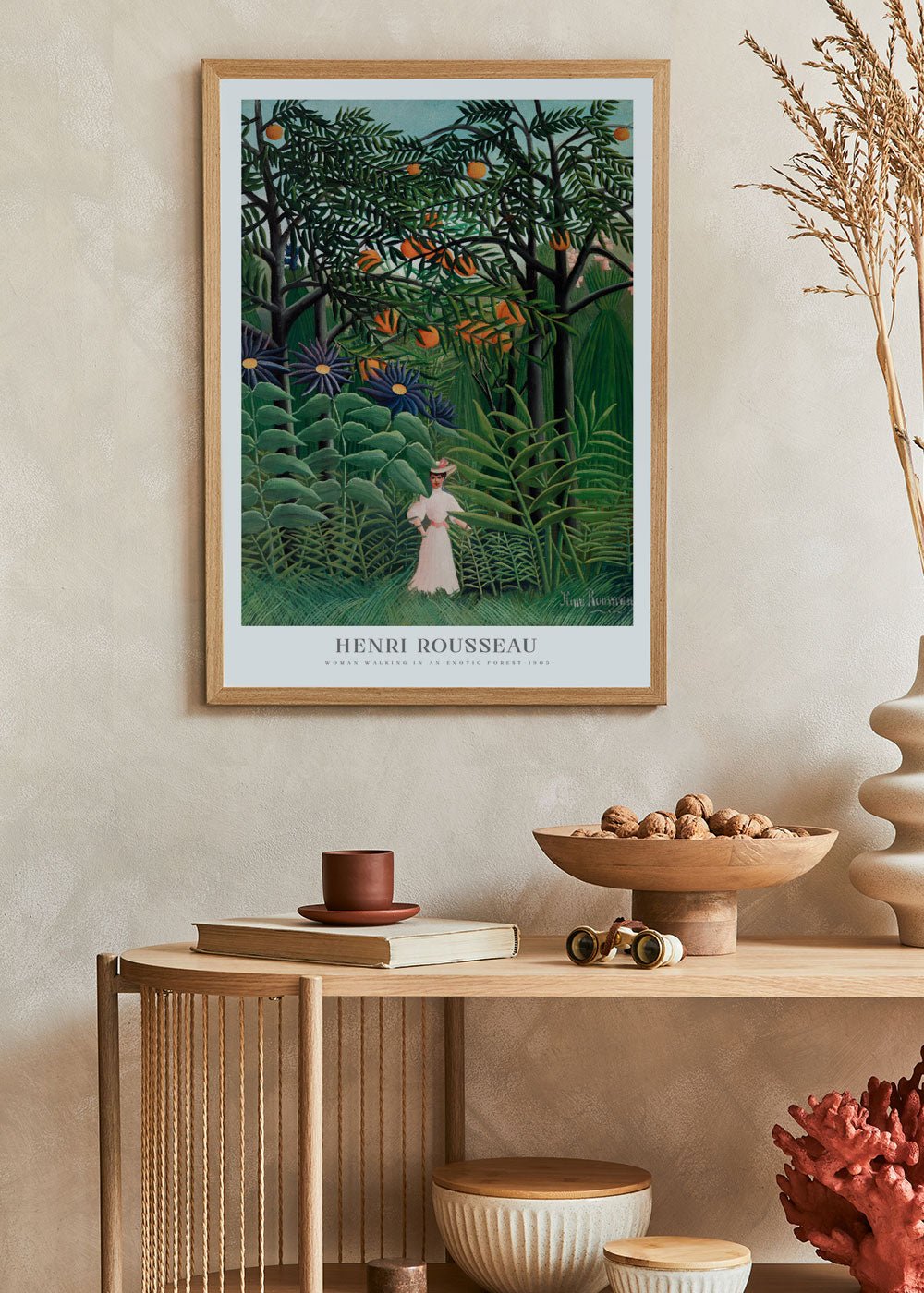 Woman Walking in an Exotic Forest - Henri Rousseau - shop_name