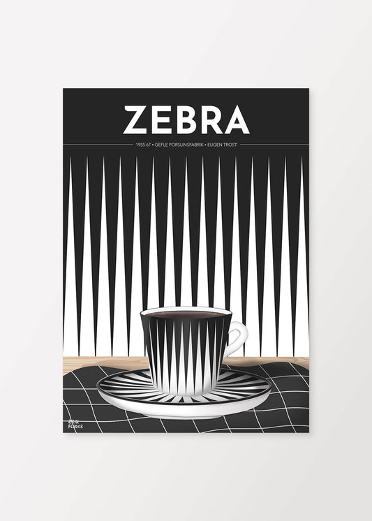 Zebra Kaffekopp Poster - #shop_name