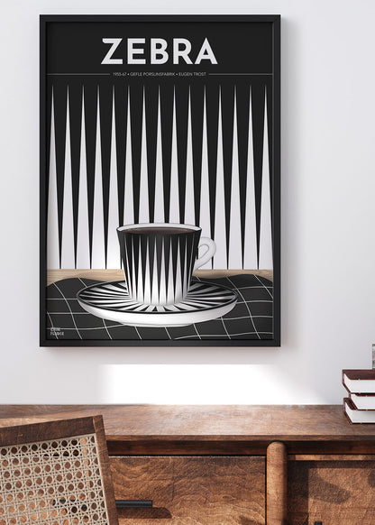 Zebra Kaffekopp Poster