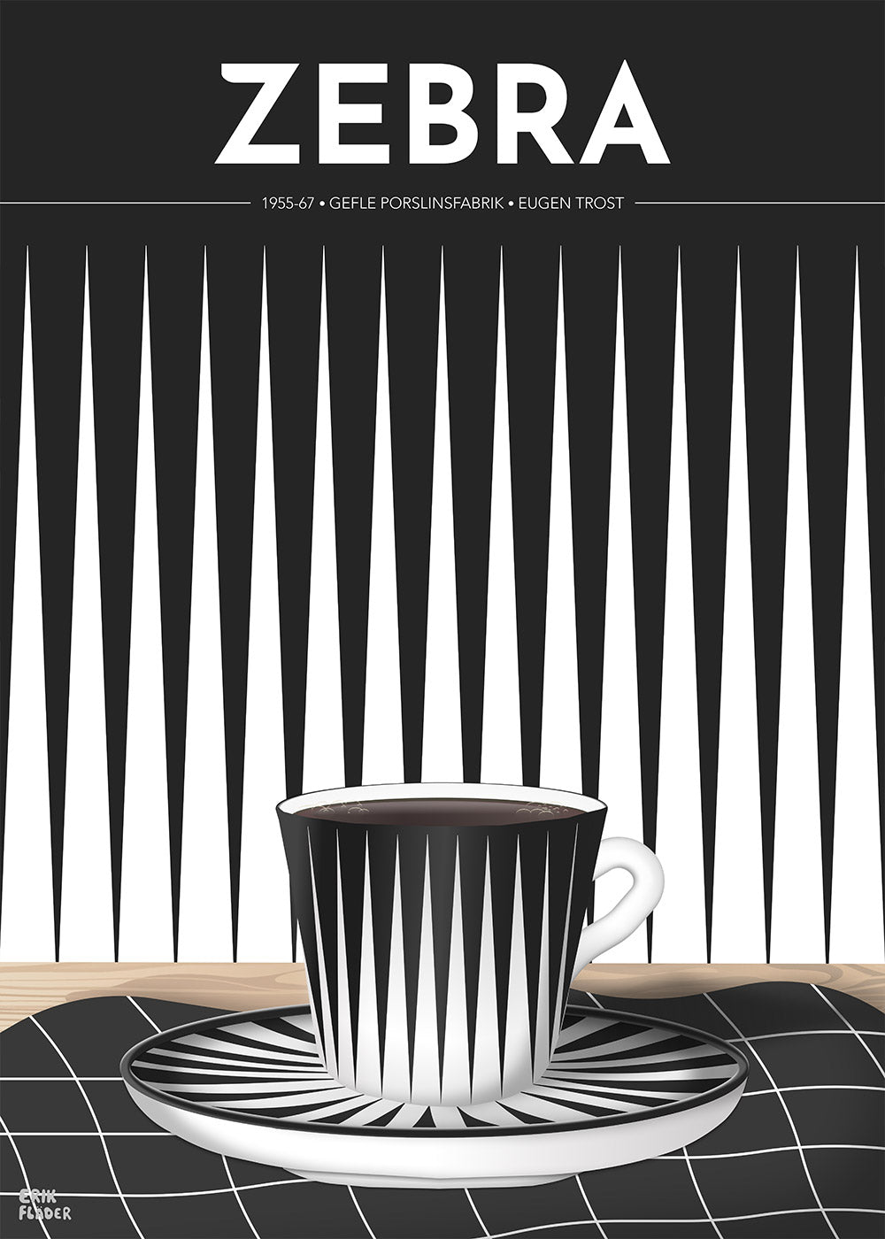 Zebra Kaffekopp Poster