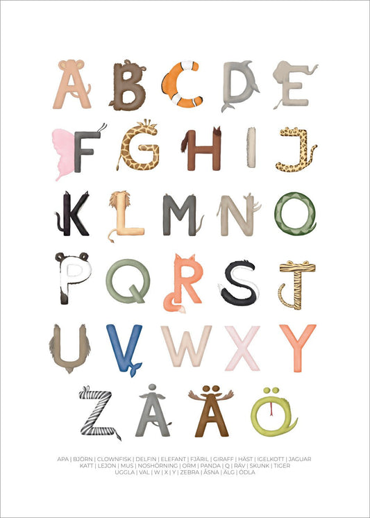 ABC Animal Letters -juliste