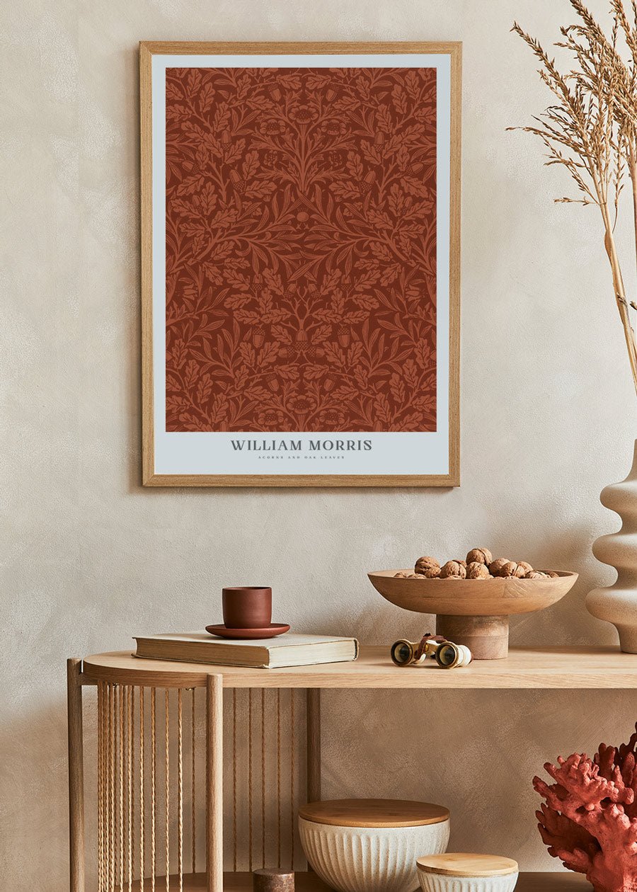 Acorns and Oak Leaves - William Morris Poster