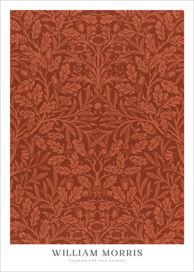 Acorns and Oak Leaves - William Morris Poster