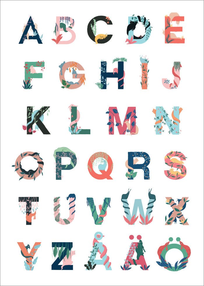 Alfabetet - Monster Poster - SoPosters