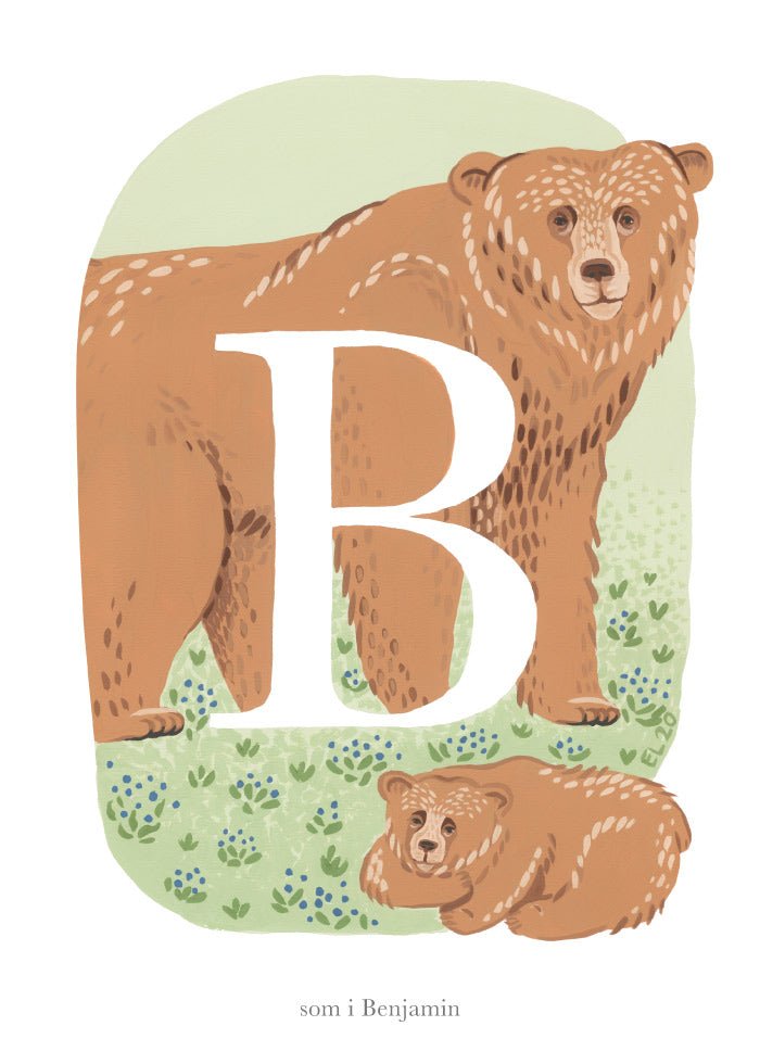 B - Brunbjörn Poster
