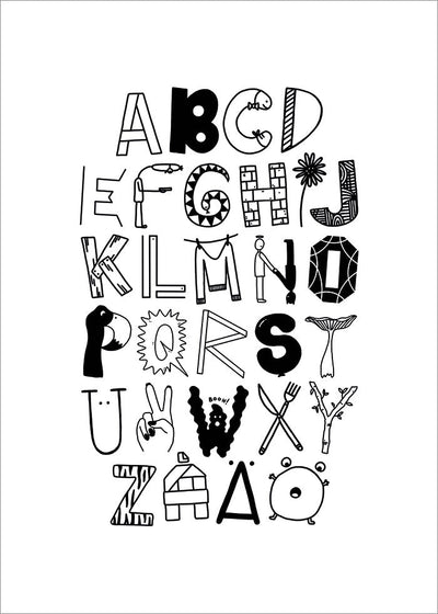Seltsame Buchstaben Poster